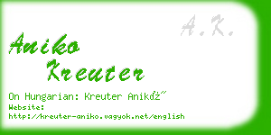 aniko kreuter business card